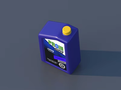 Display Shelf With Blue PROIN Solution Bottle For Product Organization And Showcase 3d model