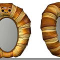 Croissant Shaped Smiley Face Cosmetic Mirror Frames For Perfume Products