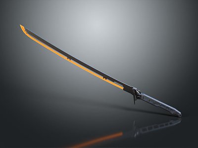 modern samurai sword samurai sword saber accessories 3d model