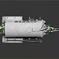 JOSKIN Silver Tanker Trailer Featuring Yellow Rimmed Wheels And Green Support Structure