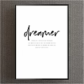 Inspirational Dreamer Decorative Wall Art With Motivational Quote And Modern Design