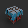 Weapon Crate Covered With Blue Cloth And Crossed Brown Straps
