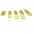 Yellow Metal Support Frames With Various Industrial Designs And Structures