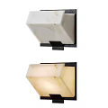 Elegant Modern Wall Lamp With Marble Texture White Shade And Black Frame Design 3d model