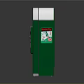 Green Marble Dew Vending Machine With White Top And Front Buttons