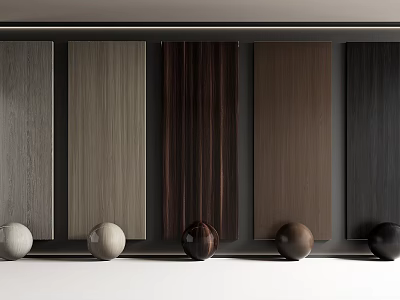 Variety Of Wall Panels With Different Colors And Textures 3d model