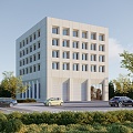 modern office building 3d model