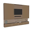 Wind TV background wall modeling 3d model