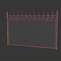 Metal Mesh Storage Rack With Spiked Top Design For Organizing Items 3d model