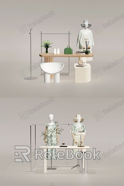 Women's clothing store design women's clothing store situational combination booth combination model running water table combination model