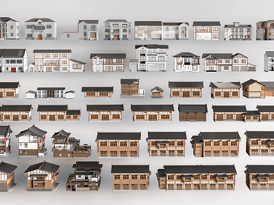 New Chinese-style Rural Private Houses Rural Self-built Houses Rural Self-built Houses Rural Architecture model