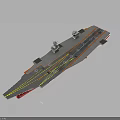 Military Aircraft Carrier Weapon With Modern Flight Deck And Runway Structure