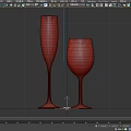 Elegant Clear Transparent Champagne Flute And Red Wine Glass Set