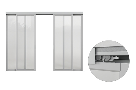 Modern sliding door simple sliding door 3d model