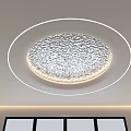 Modern Round Textured Ceiling Light with Circular LED Strip for Home Interior