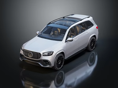 White Luxury SUV With Sleek Body Lines Panoramic Sunroof And Black Wheels 3d model