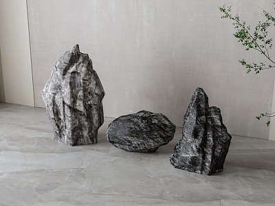 New Chinese stone rockery 3d model