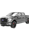 Gray Ford Pickup Truck With Black Wheels And Red Brake Calipers