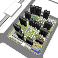Modern High Rise Residential Buildings With Glass Curtain Walls Balconies And Trees