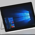 Modern Tablet with Windows OS Display and Foldable Stand Showing App Icons 3d model