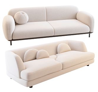 Modern double sofa 3d model