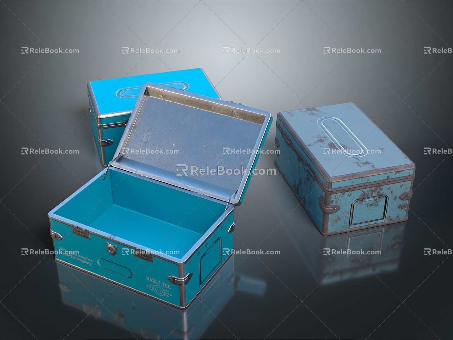 Tool Box Iron Box Iron Box Iron Trunk Box Box Box Luggage Leather Box Leather Box Container 3d model