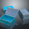 Tool Box Iron Box Iron Box Iron Trunk Box Box Box Luggage Leather Box Leather Box Container 3d model