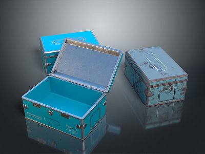 Tool Box Iron Box Iron Box Iron Trunk Box Luggage Leather Box Leather Box Container 3d model