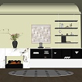 Modern Storage Cabinet Accessories Ornaments Combination 3d model