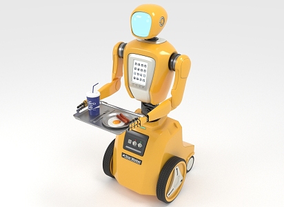 Restaurant Robot Service Robot Home Robot 3d model