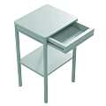Light Green Modern Console Table With Drawer And Open Shelf For Entryway