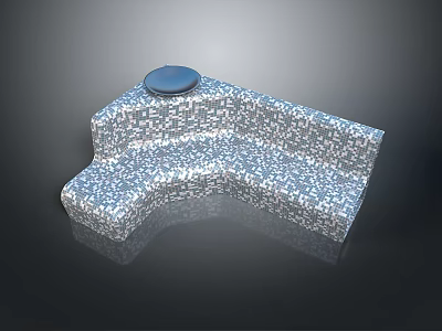 Mechanical Equipment Structure With Textured Surface And Blue Circular Component 3d model