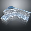 Mechanical Equipment Structure With Textured Surface And Blue Circular Component
