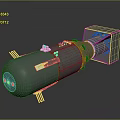 Black Underwater Submersible Vehicle With Control Panel And Metal Support Brackets
