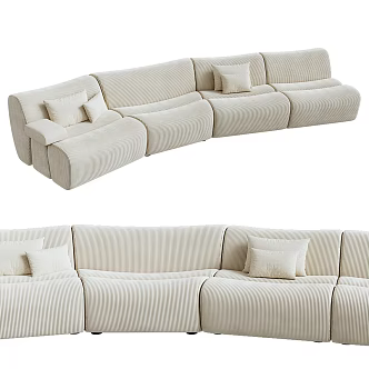Modern Modular Shaped Sofa 3d model