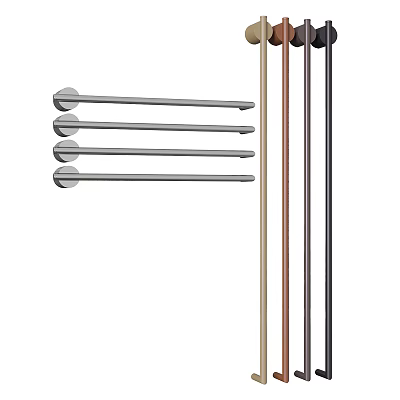 Durable Metal Towel Racks with Silver Gold Copper Black Color Options for Bathroom 3d model