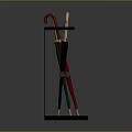 Modern Umbrella Stand Holding Red Green And Black Umbrellas For Home