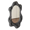 Unique Irregular Shaped Mirror With Textured Frame For Modern Home Decor