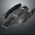 Futuristic Advanced Cosmic Spaceship Design With Metallic Structure And Aerodynamic Shape