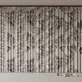 Modern Black And White Curtain With Butterfly And Floral Pattern Design