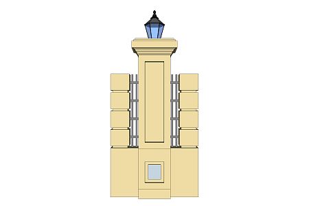 Modern Column 3d model