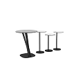 Premium Modern Stylish Round Marble Top Dining Tables With Different Sturdy Black Metal Bases