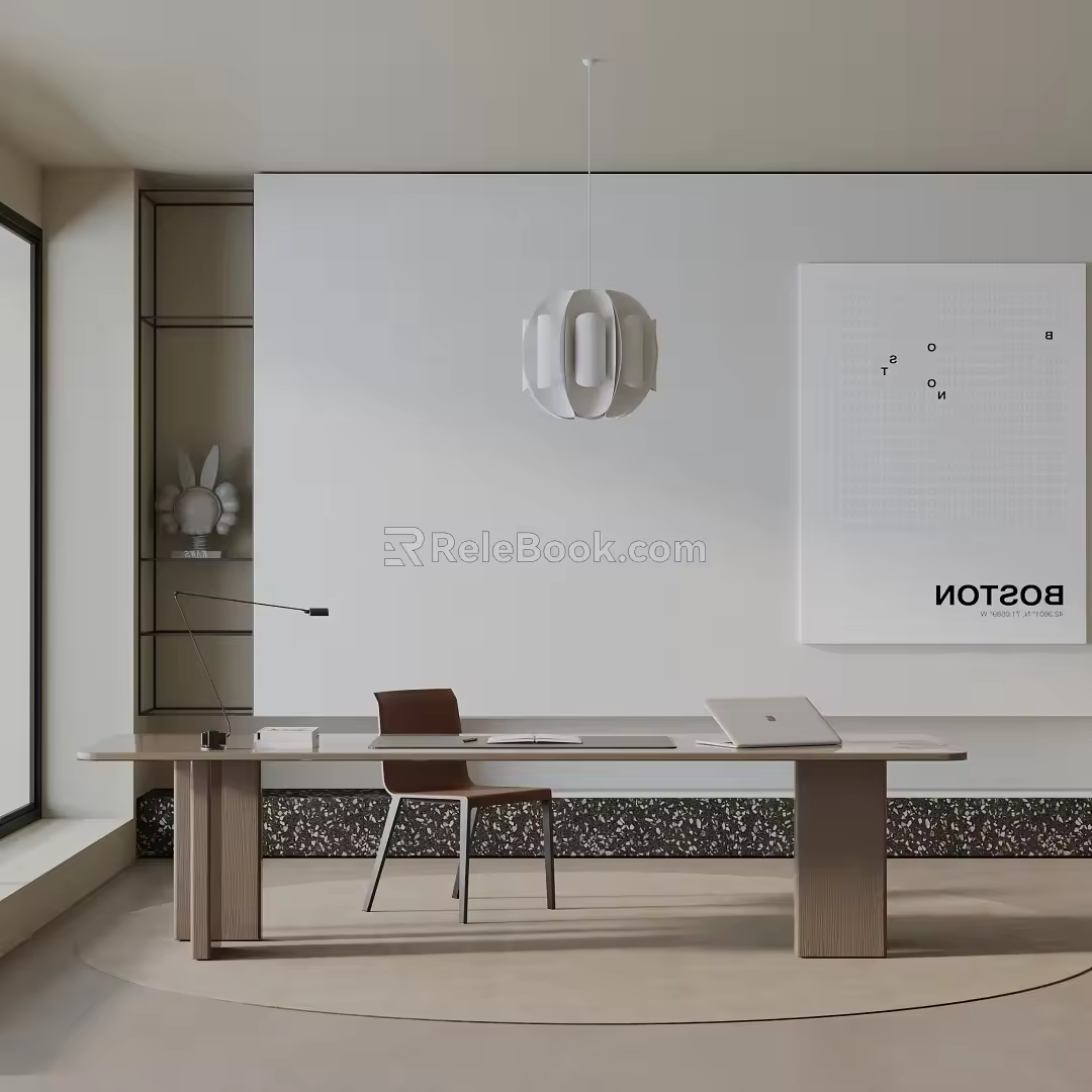 Modern dining table 3d model