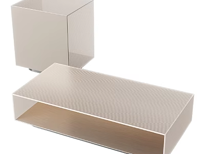 Sculpted Metal Storage Boxes With Perforated Texture Cube And Rectangular Design 3d model