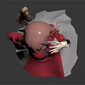 Anime Style Character With Pink Hair Wearing Red Coat And White Skirt Standing Pose