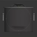 Gray Cooking Pot With Fitted Lid And Dual Side Handles For Kitchen Use