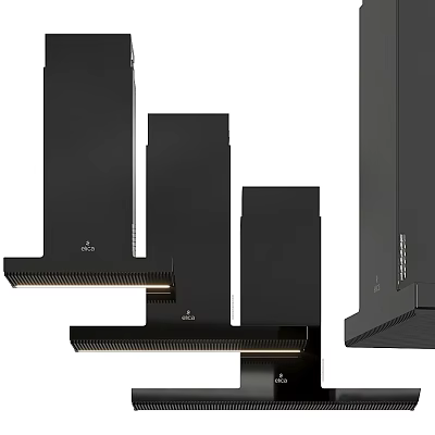 Sleek Black Kitchen Range Hoods Modern Stylish Design Kitchen Appliances 3d model