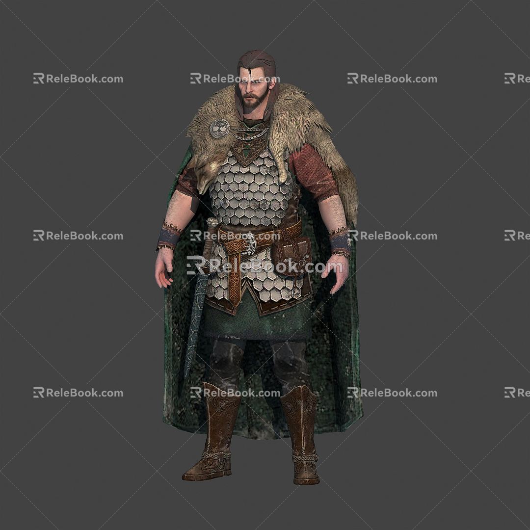 Modern soldiers Viking warriors model