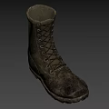 Military Style High Top Green Lace Up Boots With Durable Outdoor Tactical Design