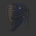 Protective Kendo Helmet Sports Equipment with Grill Mask and Blue Neck Guard